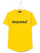 Dsquared2 Kids Logo Print T-shirt, Boy's, Size: 14 Yrs, Yellow/orange