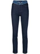 A.p.c. Patchwork Waist Skinny Jeans - Blue