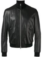 Tom Ford Leather Bomber Jacket, Men's, Size: 50, Black, Lamb Skin/rayon/cotton