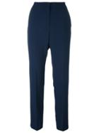 Msgm High Waisted Trousers, Women's, Size: 44, Blue, Acetate/viscose/polyester