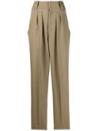 Isabel Marant High-waisted Pleated Trousers - Neutrals