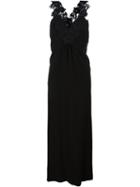 Sonia By Sonia Rykiel Embroidered Lace Panel V Neck Maxi Dress