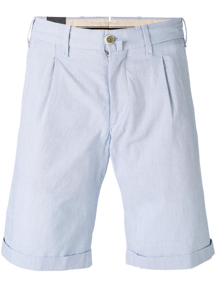 Lardini - Cuffed Pleated Shorts - Men - Cotton - 54, White, Cotton