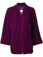 Chanel Pre-owned 1998's Knitted Shift Jacket - Purple
