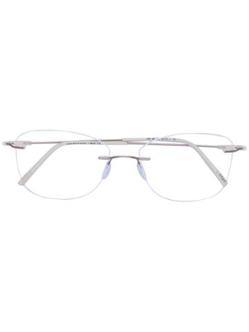 Silhouette Square Glasses - White