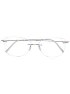 Silhouette Square Glasses - White