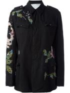 Giada Benincasa Floral Embroidered Military Jacket