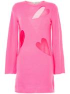 Comme Des Garçons Vintage Heart Mesh Sweater - Pink & Purple