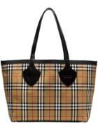 Burberry Nude The Medium Giant Cotton Vintage Check Tote - Nude &