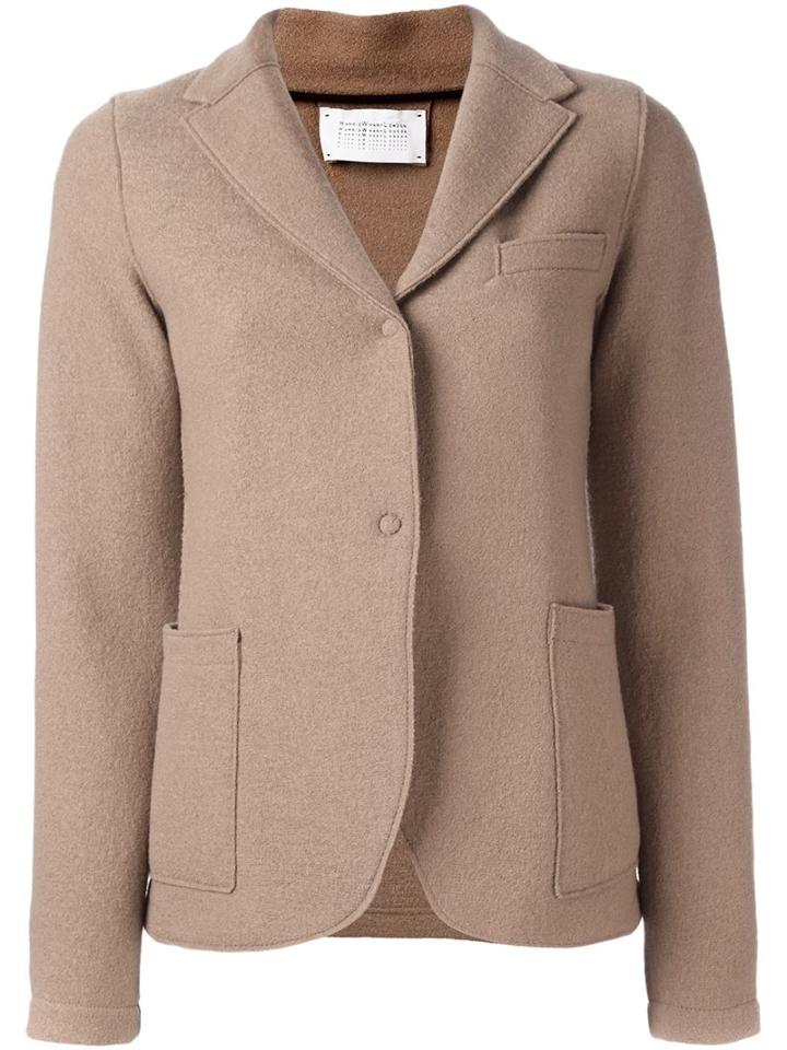Harris Wharf London Single Breasted Fitted Jacket, Women's, Size: 42, Nude/neutrals, Virgin Wool