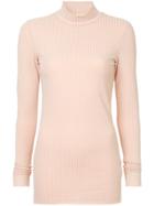 Alice Mccall Ribbed Turtle Neck Jumper - Pink & Purple