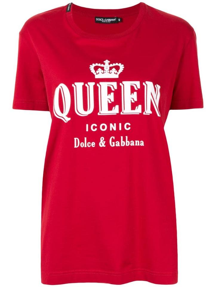 Dolce & Gabbana Iconic Queen Print T-shirt - Red
