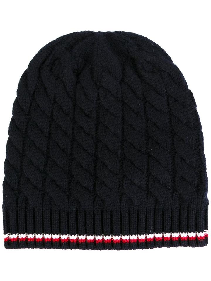 Moncler Gamme Bleu Cable Knit Hat