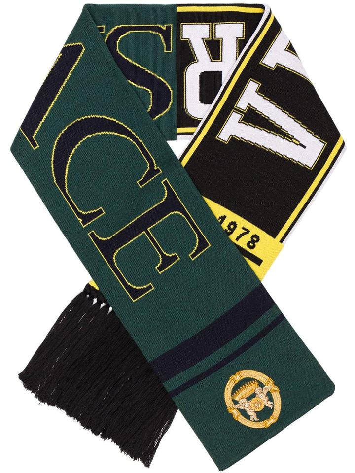 Versace Team Logo Knit Scarf - Green