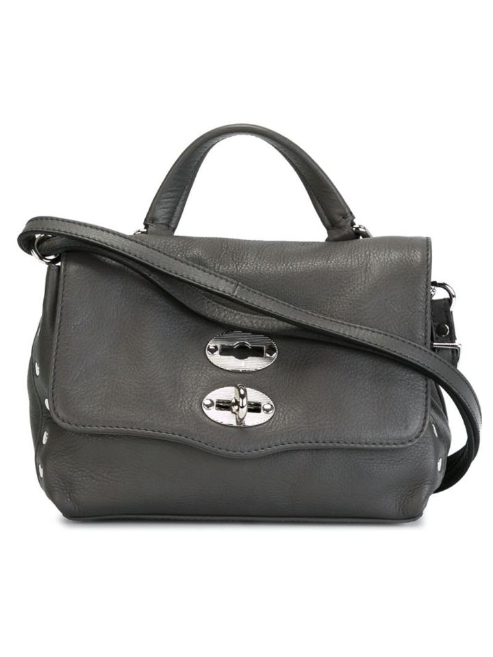 Zanellato Mini 'postina' Satchel, Women's, Grey, Calf Leather