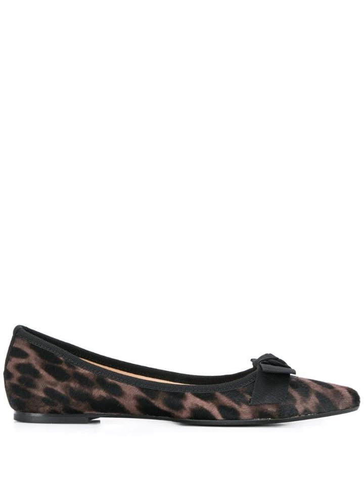 Anna Baiguera Leopard Print Ballerina Shoes - Neutrals