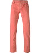 Jacob Cohen Straight Leg Trousers, Men's, Size: 33, Pink/purple, Cotton/spandex/elastane