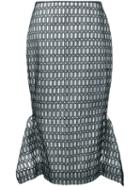 Maticevski - Asymmetric Jacquard Skirt - Women - Silk - 12, White, Silk