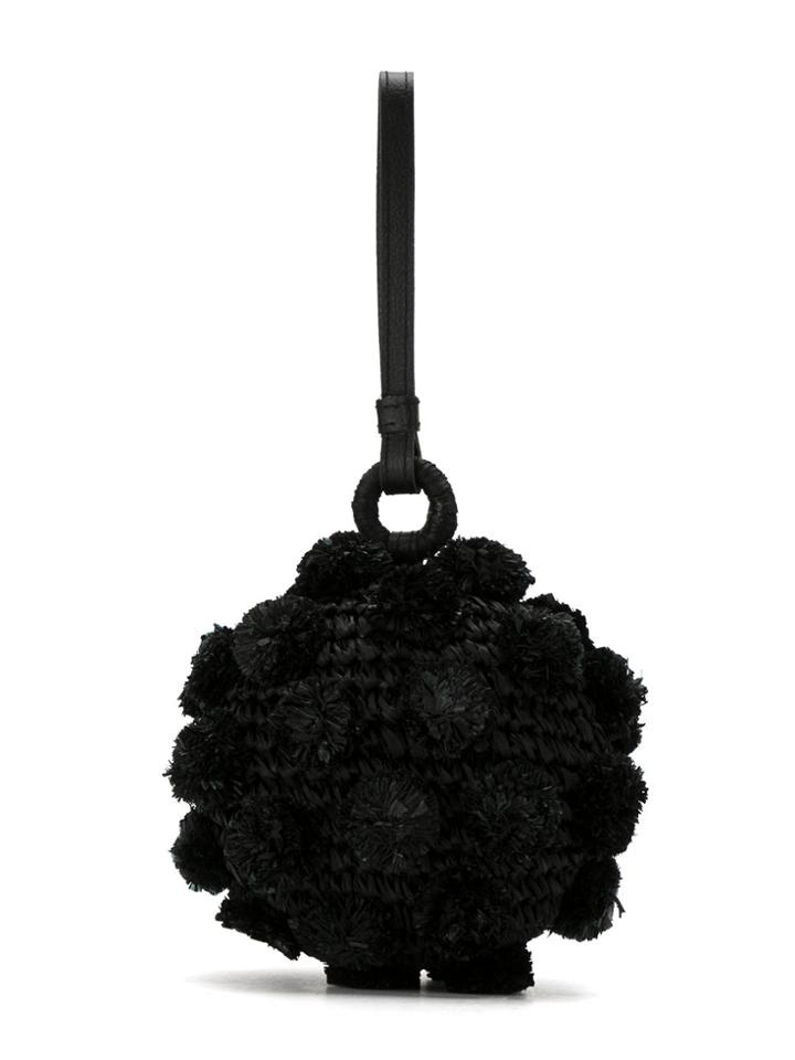 Serpui Straw 'patricia' Clutch - Black
