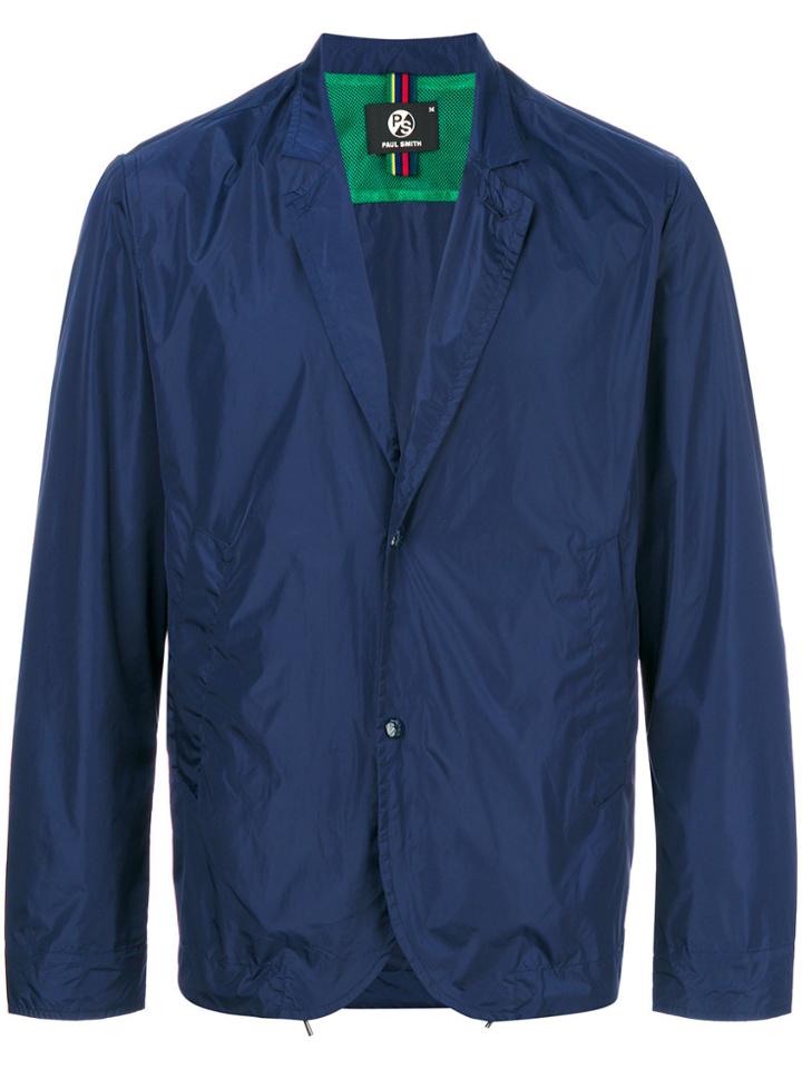 Ps By Paul Smith Windbreaker Blazer Jacket - Blue