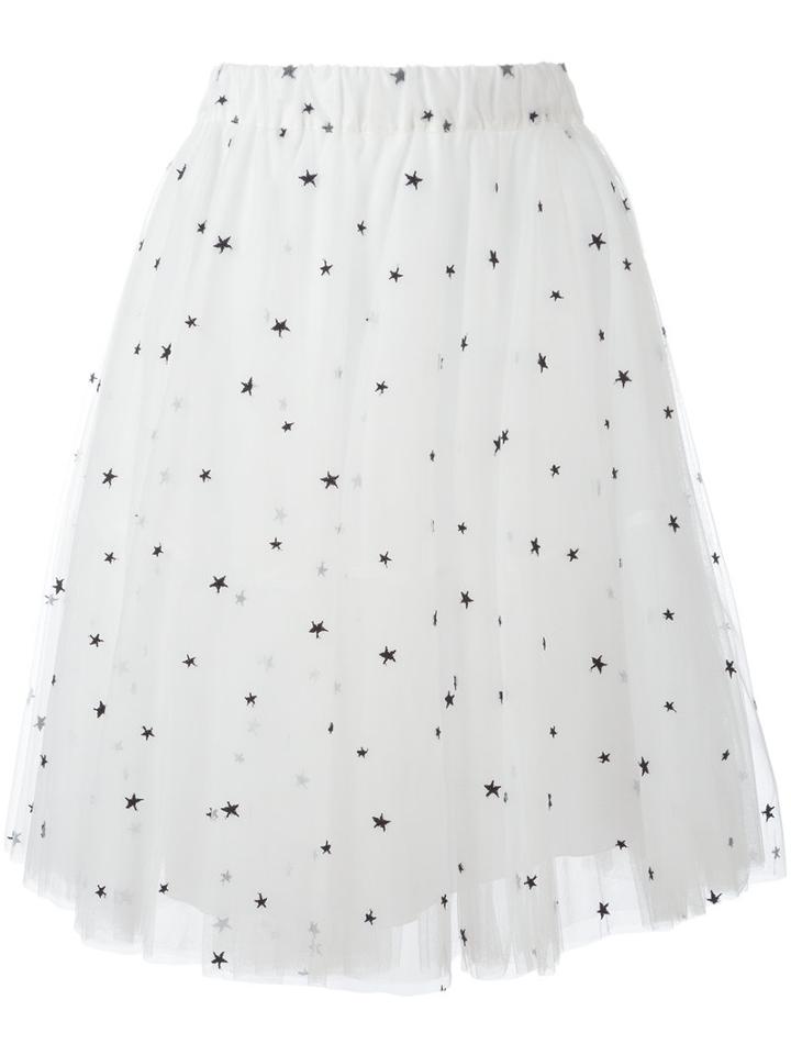 P.a.r.o.s.h. Ponystar Skirt, Women's, White, Polyester/polyamide/acetate/viscose