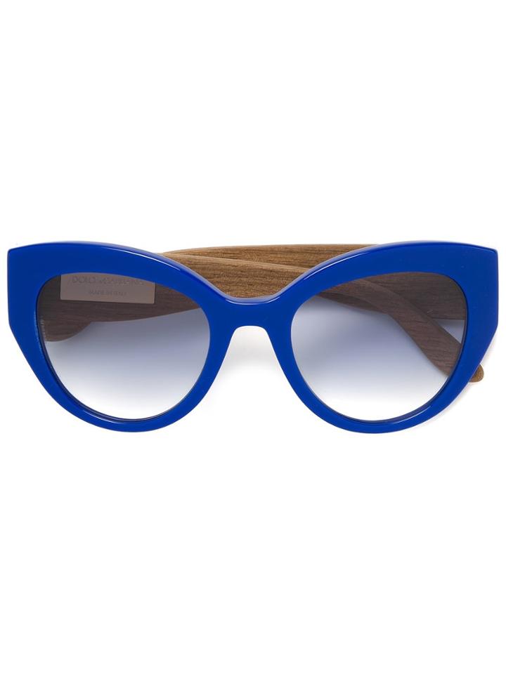 Dolce & Gabbana Eyewear Carretto Siciliano Detail Sunglasses - Blue