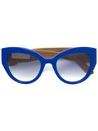 Dolce & Gabbana Eyewear Carretto Siciliano Detail Sunglasses - Blue