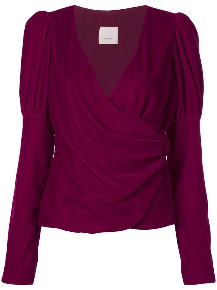 Cinq A Sept Theo Wrap-style Top - Purple