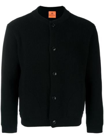 Andersen-andersen Collarless Stadium Jacket - Black