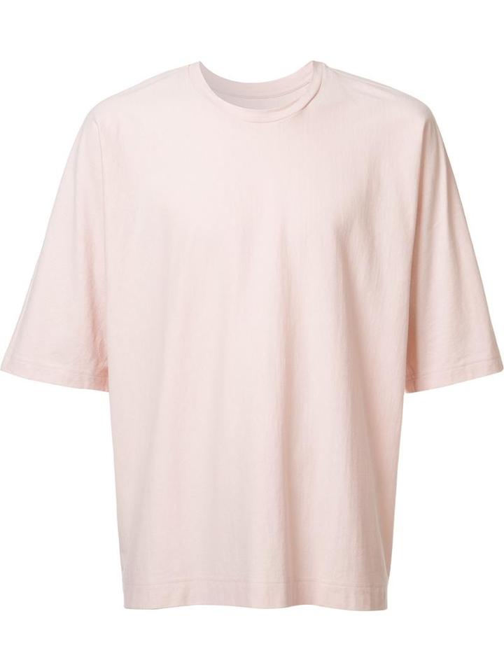 Homme Plissé Issey Miyake Plain T-shirt, Men's, Size: 3, Pink/purple, Cotton