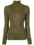 Tory Burch Embroidered Logo Jumper - Green