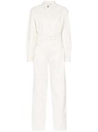 Off-white Leather Jumpsuit - Neutrals
