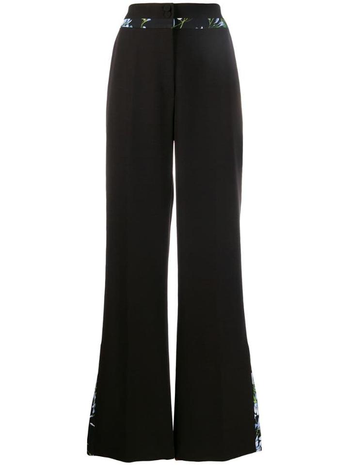 Blumarine Pantaloni C/bordi Stampa - Black