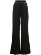 Blumarine Pantaloni C/bordi Stampa - Black