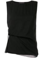 Fabiana Filippi Draped Sleeveless Top - Black