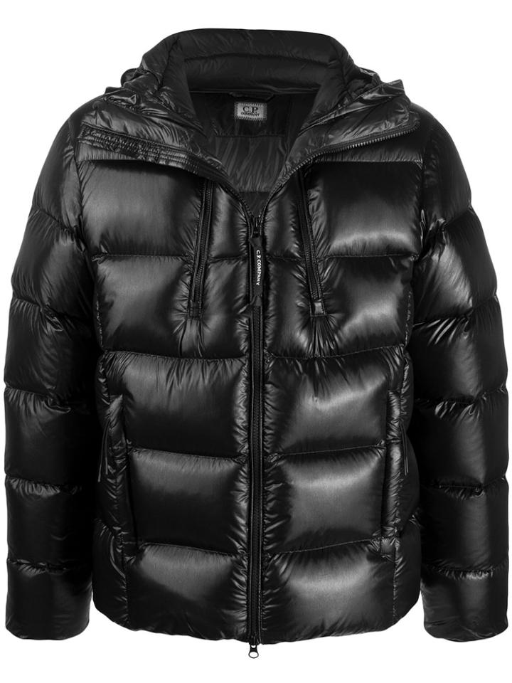 Cp Company Goggle Hood Padded Jacket - Black