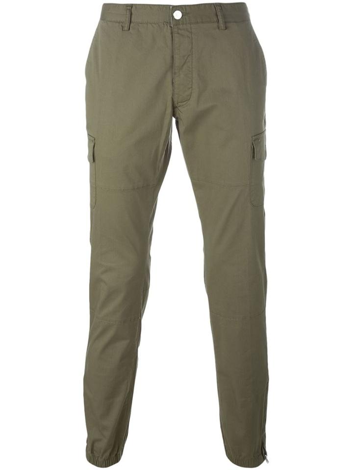 Hydrogen Ltd Chino Trousers, Men's, Size: 36, Green, Cotton/spandex/elastane