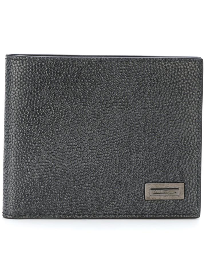 Salvatore Ferragamo Logo Plaque Bi-fold Wallet - Black