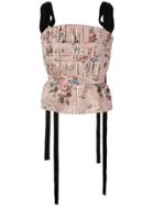 Brock Collection Floral Corset Top - Pink