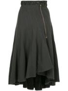 Hysteric Glamour Ruffle Asymmetric Skirt - Grey