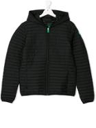 Save The Duck Kids Teen Hooded Quilted Jacket - Black