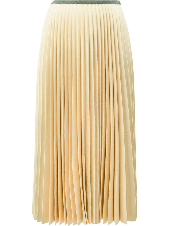 Céline Pleated Skirt, Women's, Size: 36, Nude/neutrals, Polyester