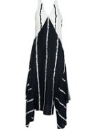Derek Lam 10 Crosby Striped Sleeveless Dress, Women's, Size: 6, Black, Silk