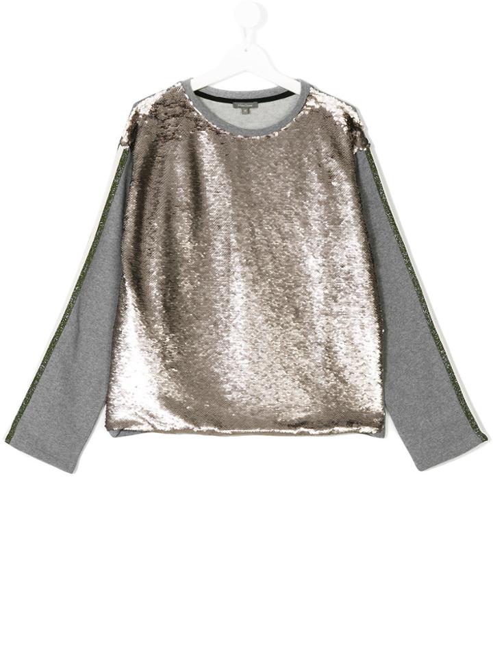 Miss Grant Kids Teen Sequinned T-shirt - Metallic