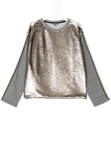 Miss Grant Kids Teen Sequinned T-shirt - Metallic