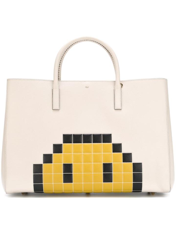 Anya Hindmarch Maxi 'ebury' Pixel Smiley Tote