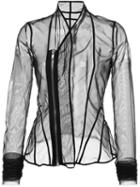 Rick Owens Lilies Sheer Fitted Jacket