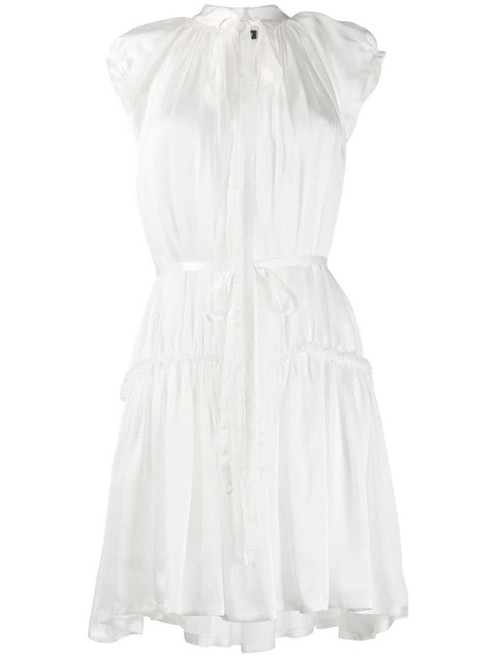 Ann Demeulemeester Silk Mini Dress - White