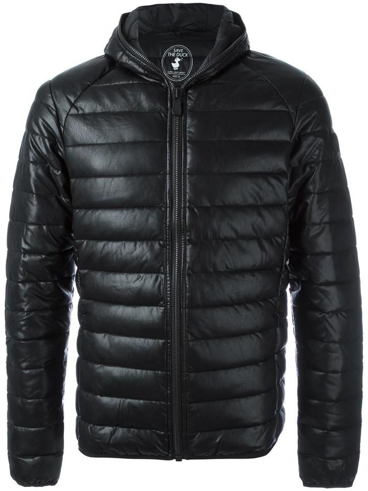 Save The Duck Hooded Padded Jacket, Men's, Size: Xxl, Black, Polyurethane/viscose/nylon