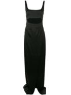 Brognano Front Slit Dress - Black